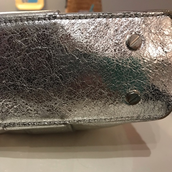 Silver TORY BURCH leather tote - Picture 6 of 8